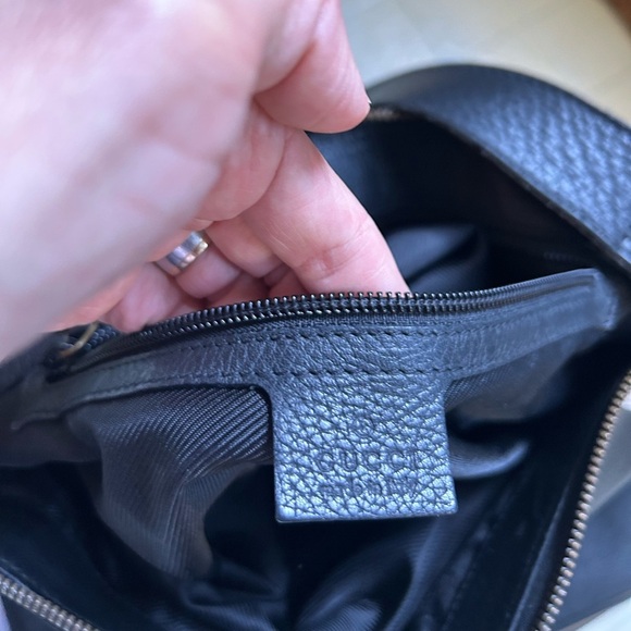 🔥Gucci Rare and unique Crossbody Messenger black Bag XL full leather unisex - Picture 13 of 17